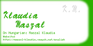 klaudia maszal business card